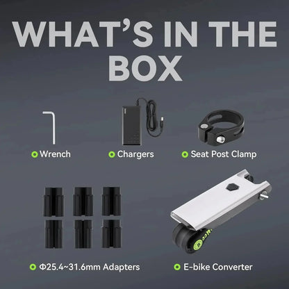 Joyooh P.Wheel | Plug & Play Smart E-bike Conversion Kit - 200W Portable Bicycle Booster (Upgrade Any Bike in Minutes)